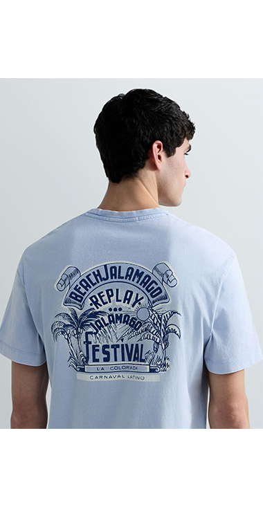 オープンエンドジャージービーチフェスTシャツ｜REPLAY リプレイ公式